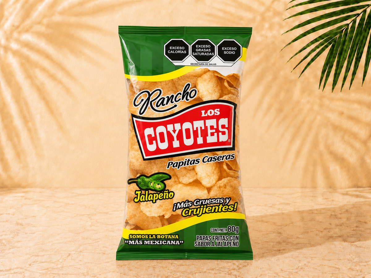LOS COYOTES PAPITA CASERA JALAPEÑO 80gr
