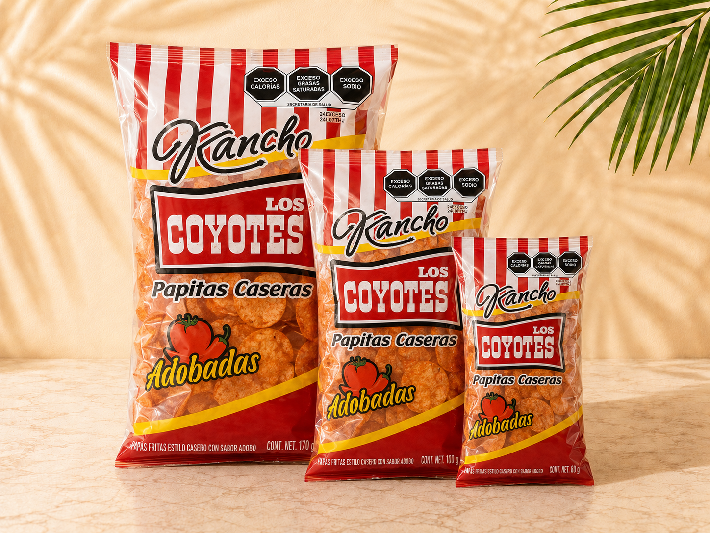 LOS COYOTES PAPITA CASERA ADOBADAS CONT NET. 80gr