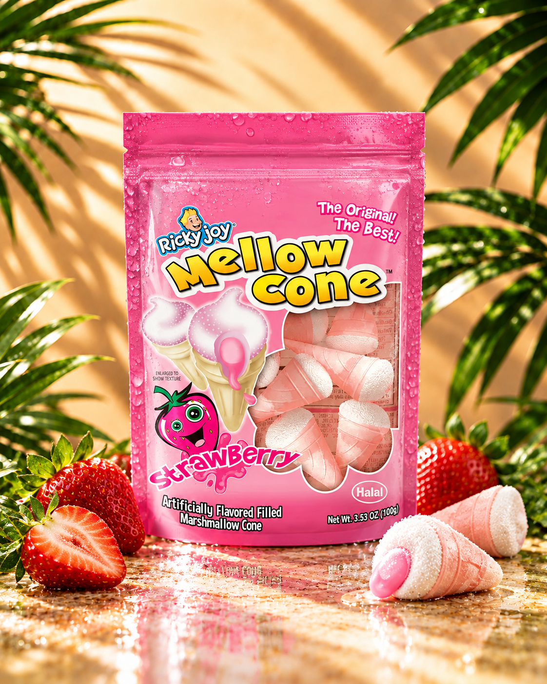 Ricky Joy Mellow Cone Strawberry