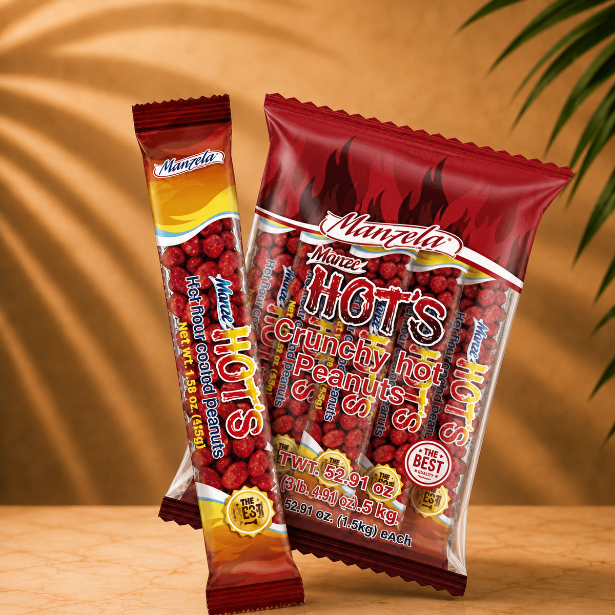MANZELA HOTS CRUNCHY PEANUTS 6/10 150 GR