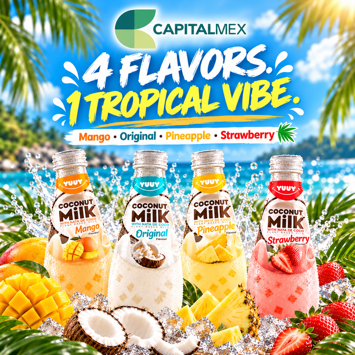 Discover YUUY Coconut Milk: 4 Tropical Flavors for Your Store