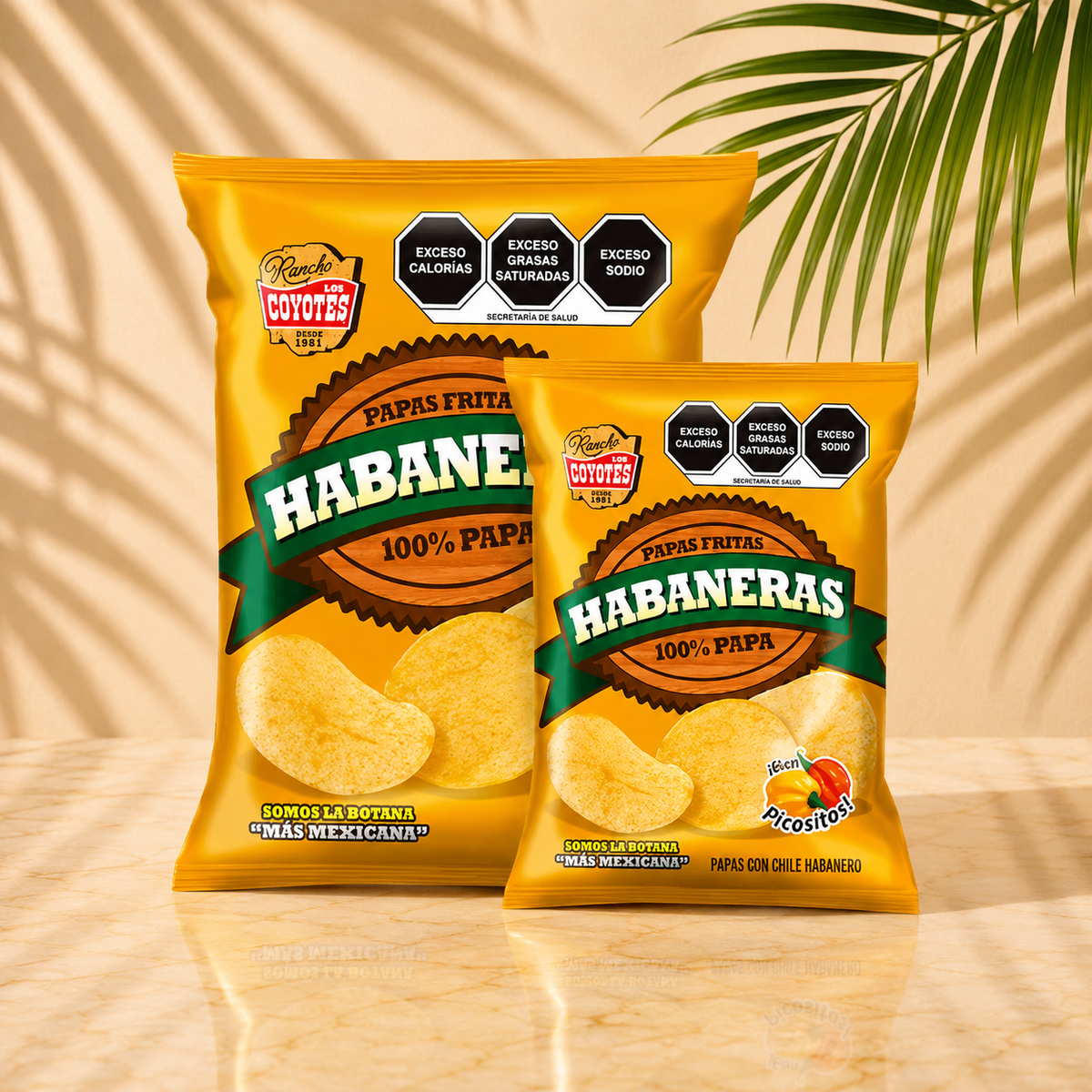 LOS COYOTES PAPAS FRITAS HABANERAS CONT NET 55gr