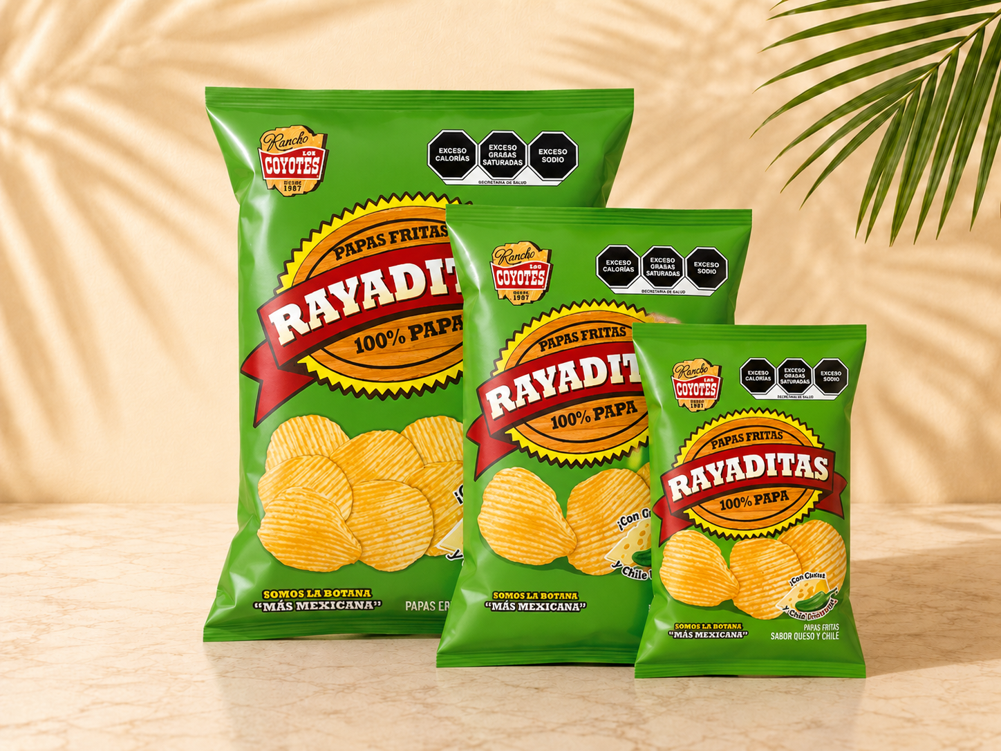 LOS COYOTES PAPITA RAYADITA CONT NET. 30gr