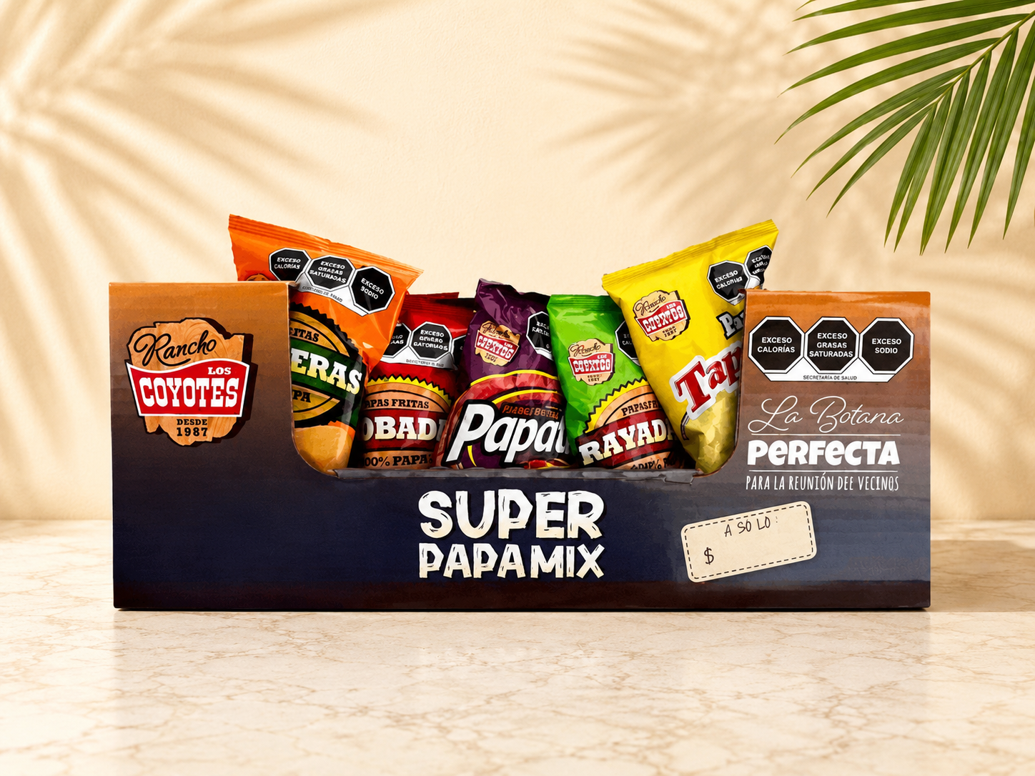 LOS COYOTES PAPAS MIX (30 Und) Display