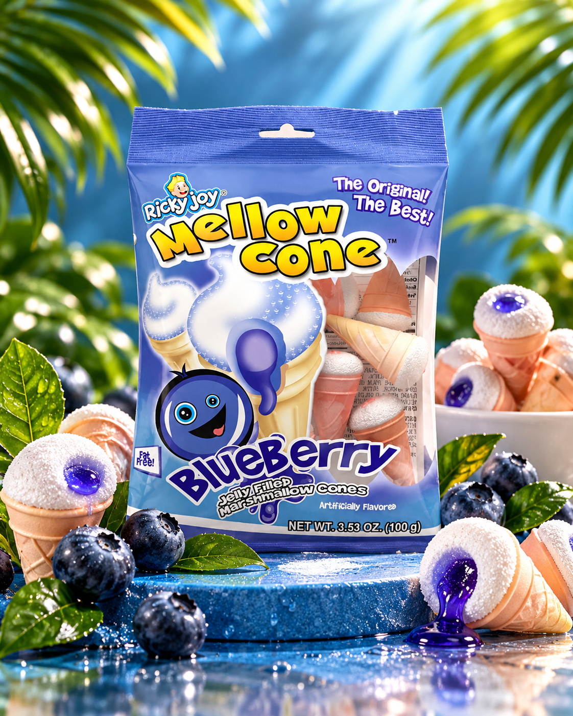 Ricky Joy Mellow Cone Blueberrys