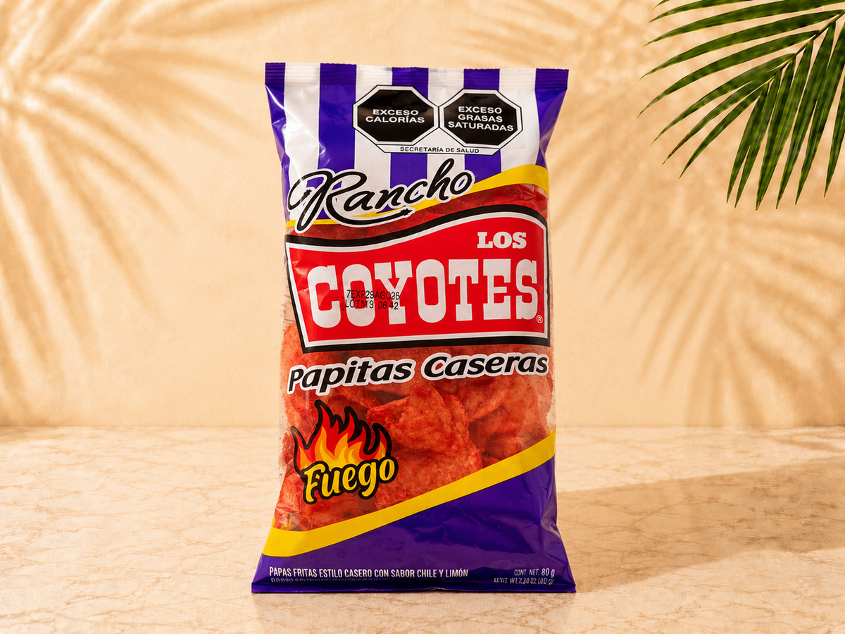LOS COYOTES PAPITA CASERA FUEGO CONT NET. 80gr