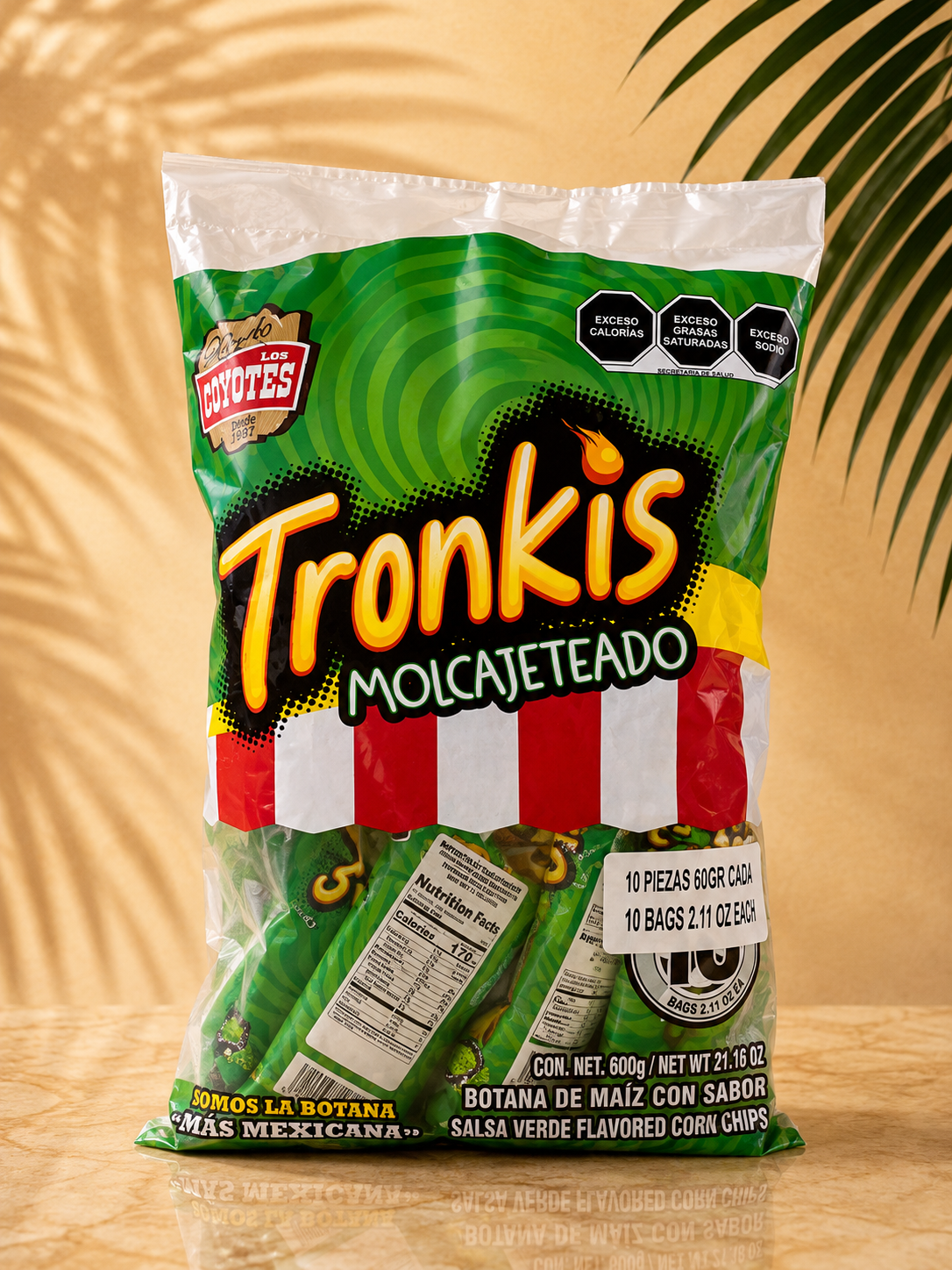 COYOTES TRONKIS MOLCAJETEADO (10 und) 60gr / 2.12oz