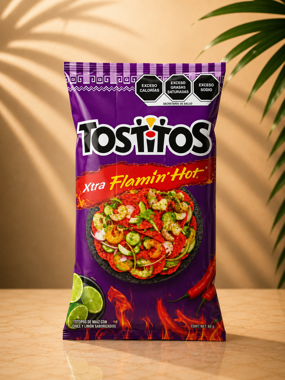 SABRITAS TOSTITOS EXTRA FLAMIN HOT 175 gr