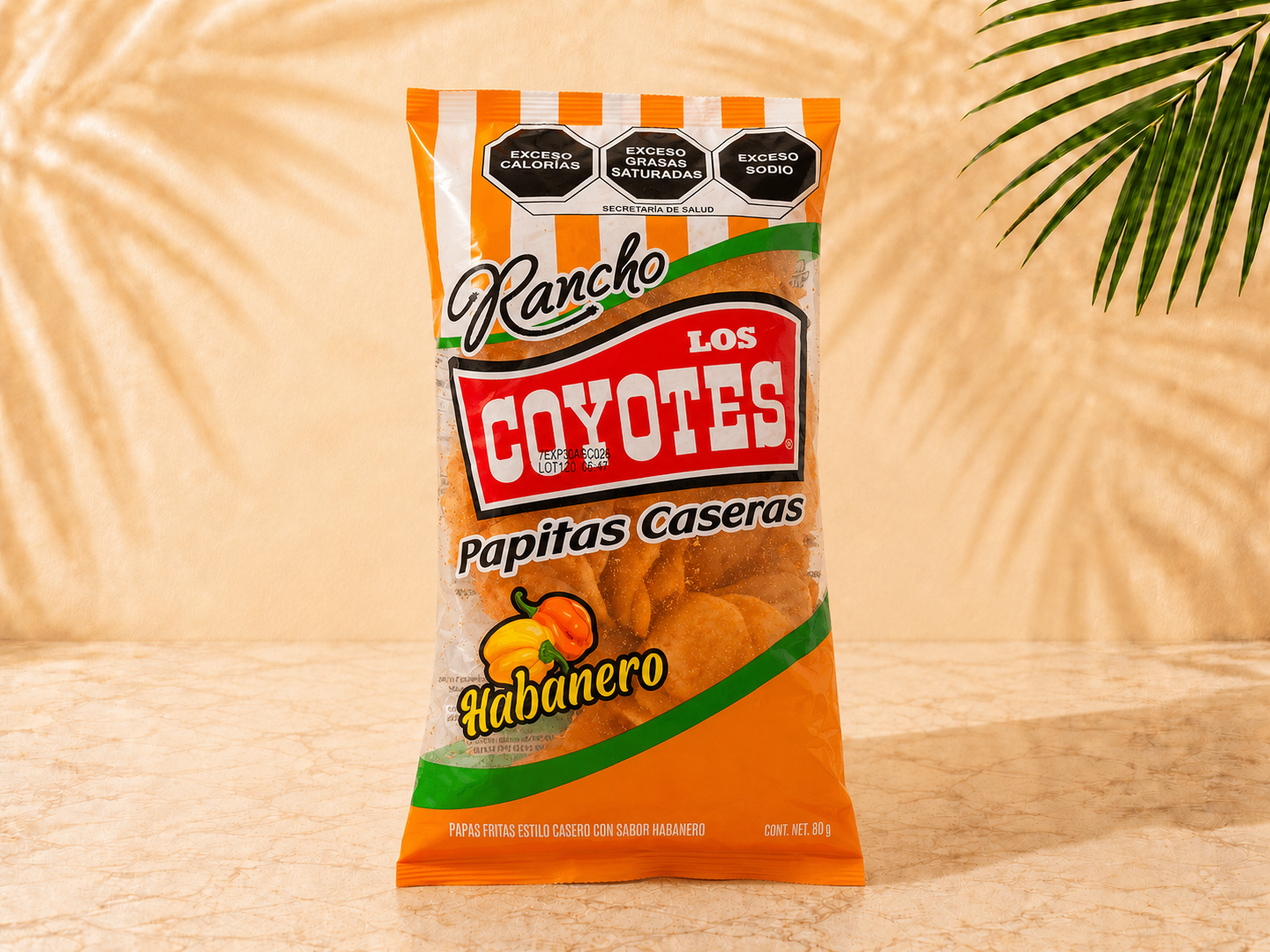 LOS COYOTES PAPITA CASERA HABANERO CONT NET 80 gr