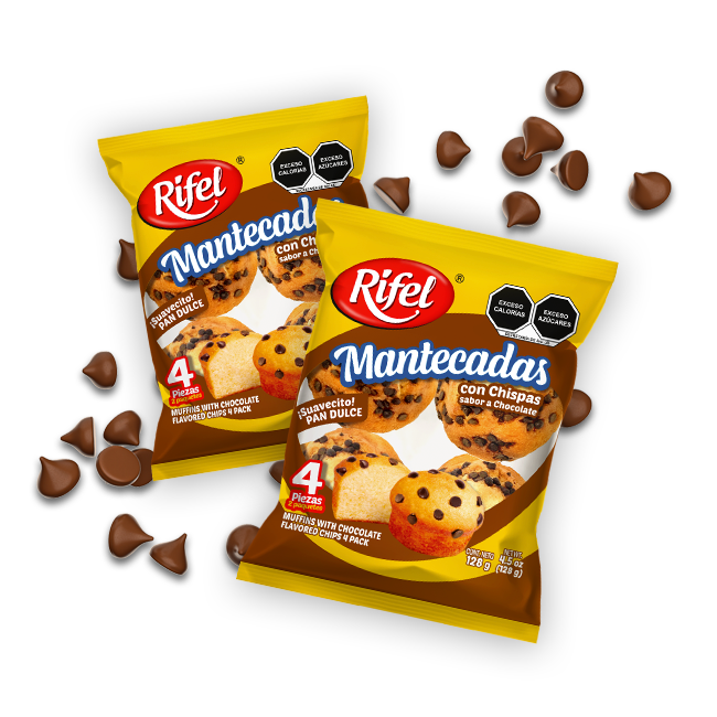 Rifel Mantecadas con Chispas de Chocolate